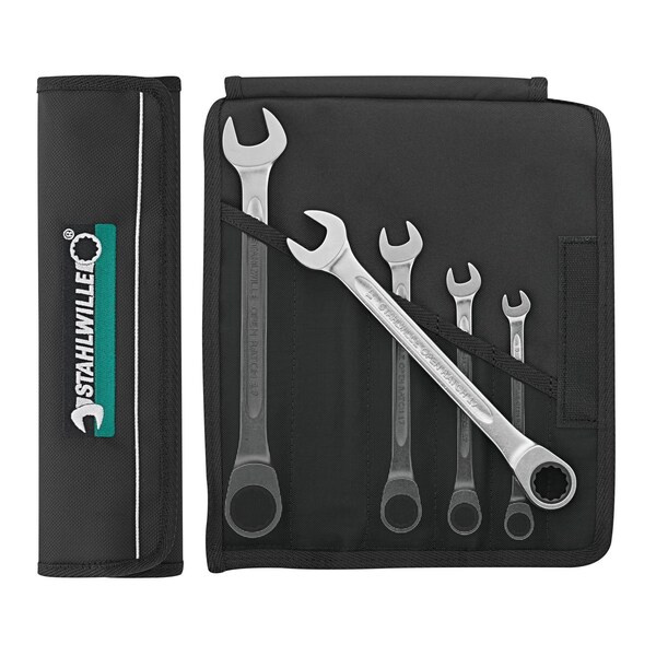 Stahlwille Tools Set: Combination ratcheting Wrenchs OPEN-RATCH 5-pcs. 96401705 - main